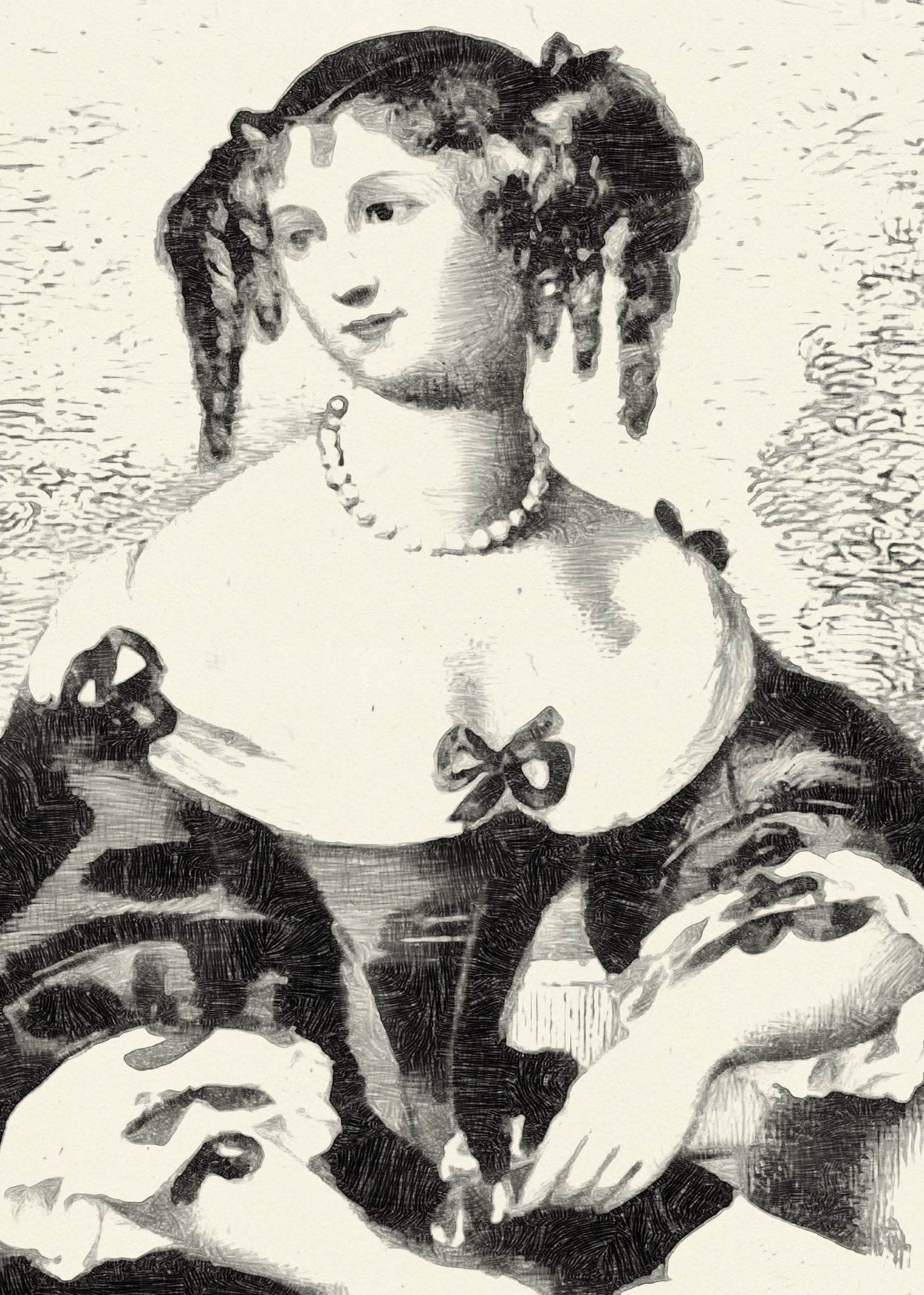 Portrait Madame de La Fayette pour le porte-livre samoussin éponyme aricomagic