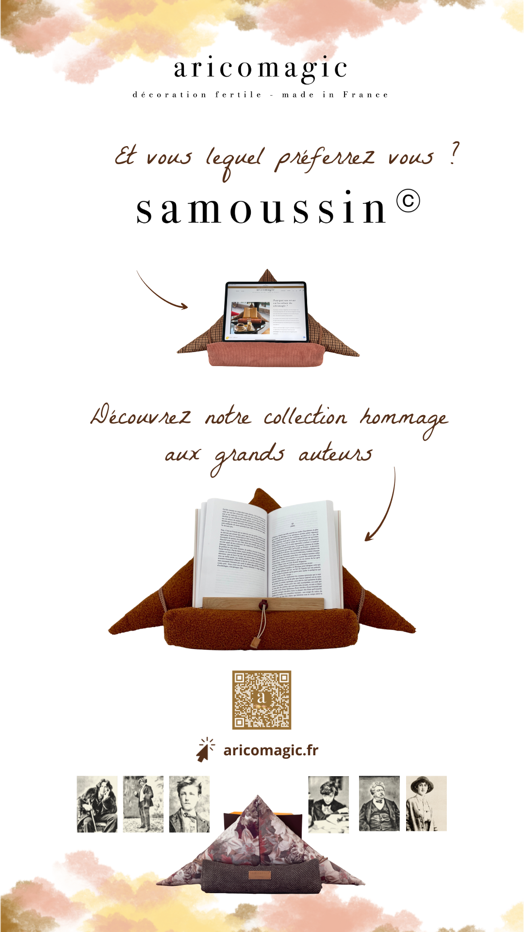 Porte-livre samoussin. support de livre ergonomique pour lire sans effort.