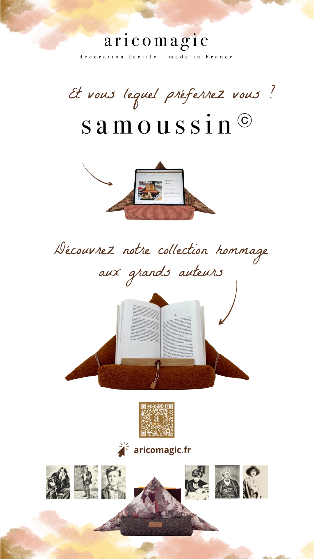 Support De Lecture Pour Lit - Plateau Avec Pinces Pour Livres, Mains Libres