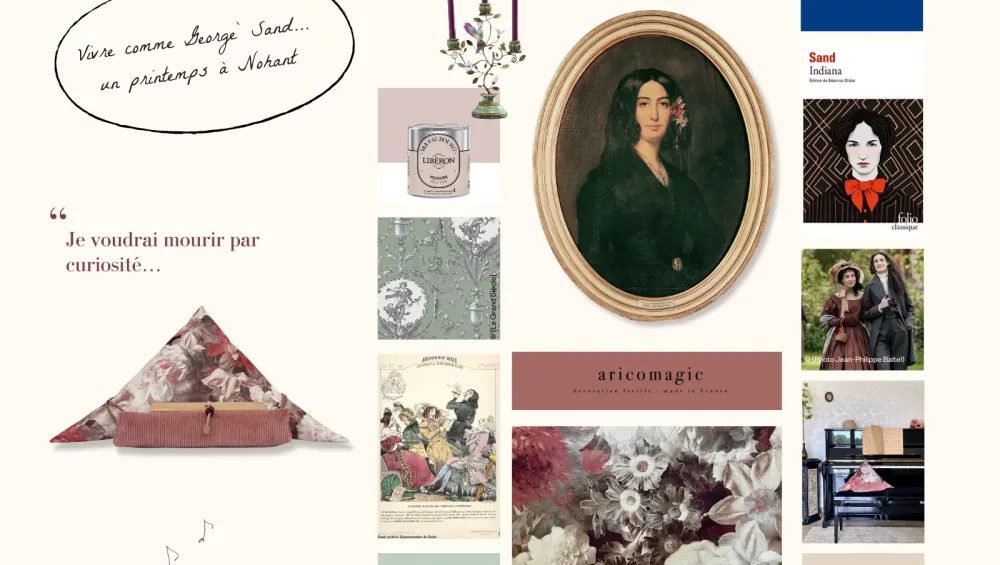 xpérience immersive dans de la demeure de George Sand inspiration déco à Nohant : codes déco, objets iconiques, playlist signé Aricomagic - Sand spring decor