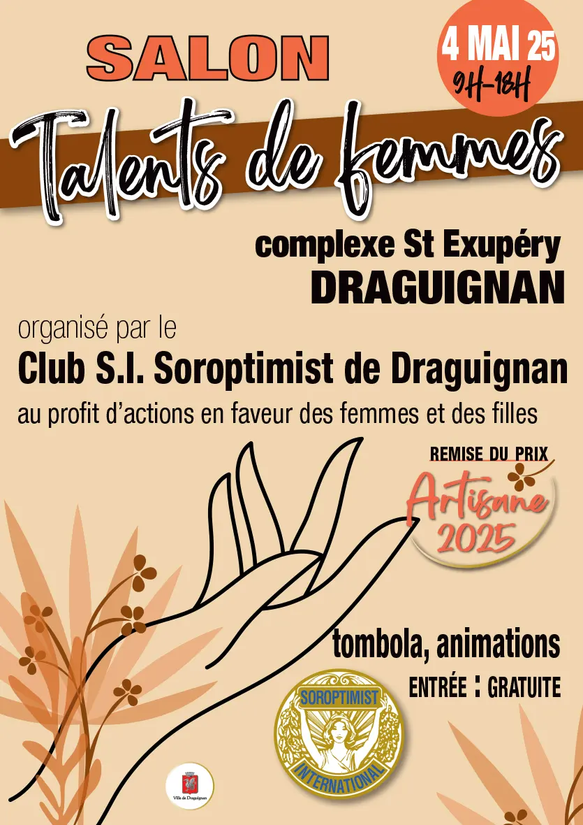 Affiche soroptimist Talent de femme 2025 à Draguignan