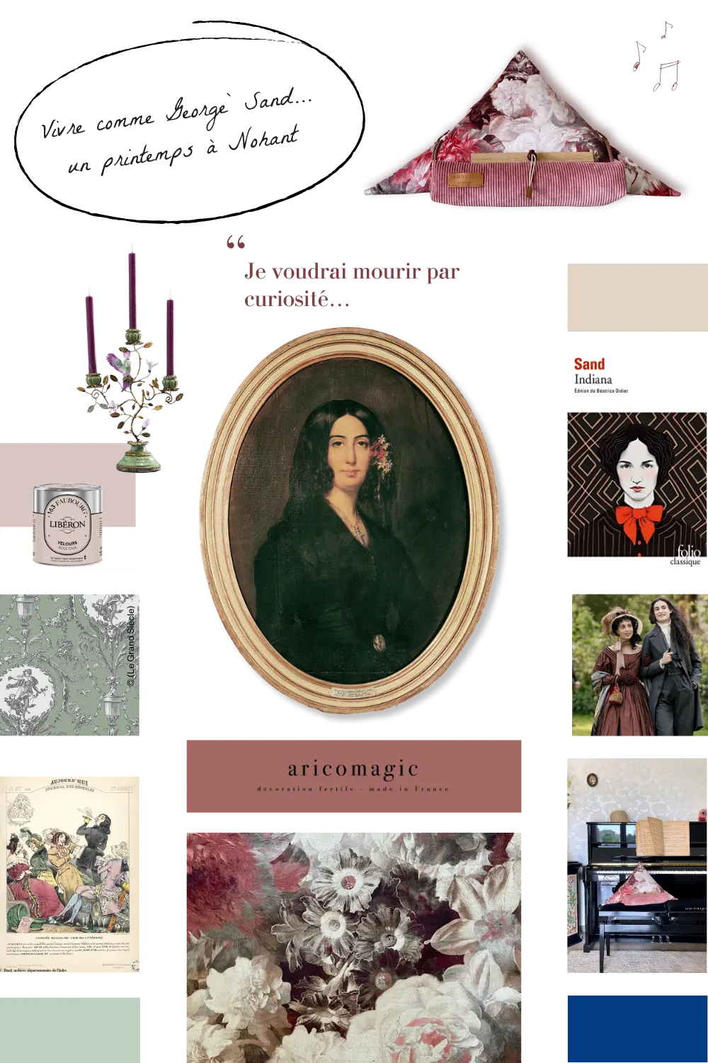 Illustration du concept "Vivre comme..." Aricomagic exemple de Georges Sand