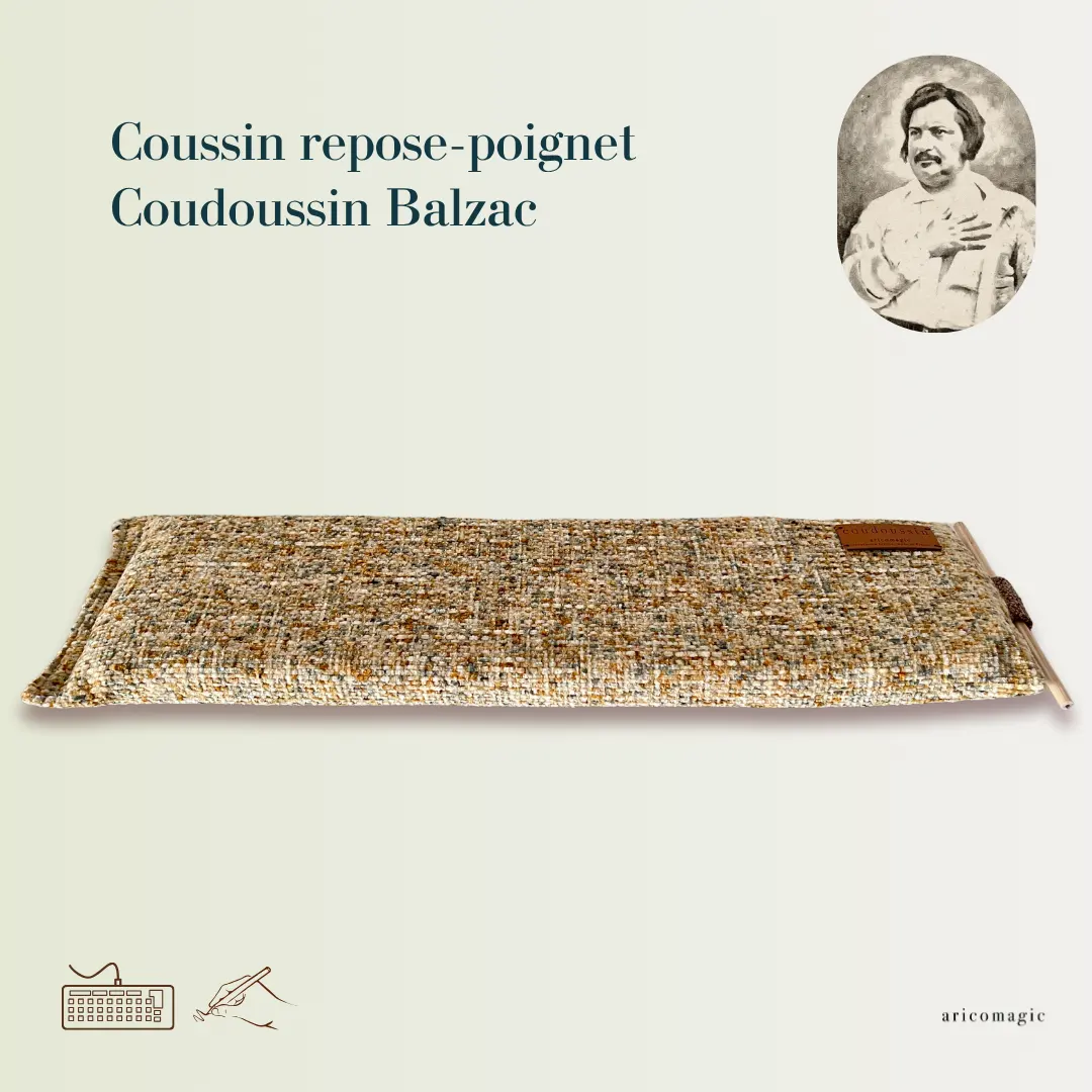 Repose poignet clavier Coudoussin Balzac pour écrire, dessiner taper à l'ordinateur design et ergonomique- Aricomagic Décoration Fertile