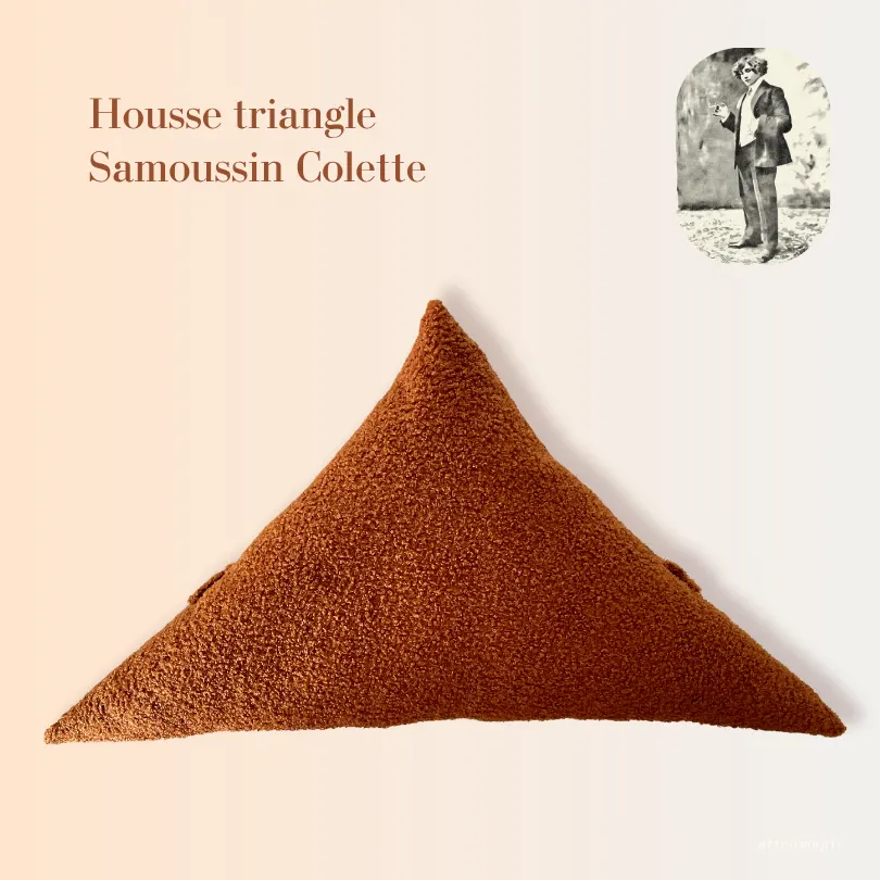 Housse triangle samoussin Colette Aricomagic décoration Fertile Made in France