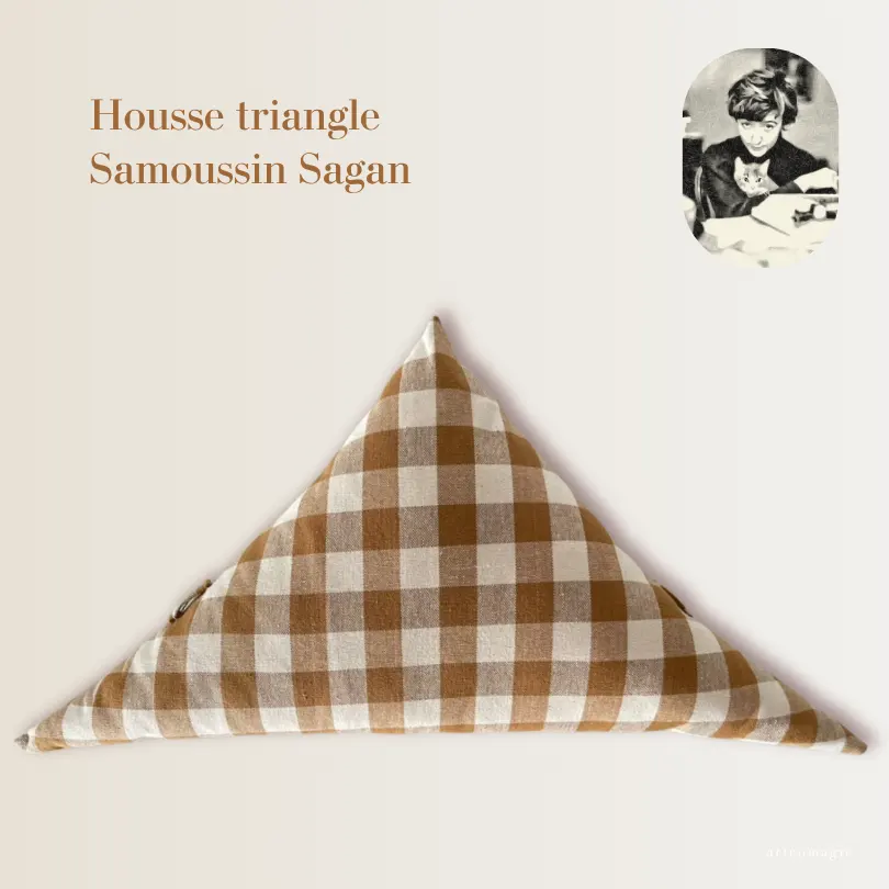 Housse triangle samoussin Sagan Aricomagic décoration Fertile Made in France