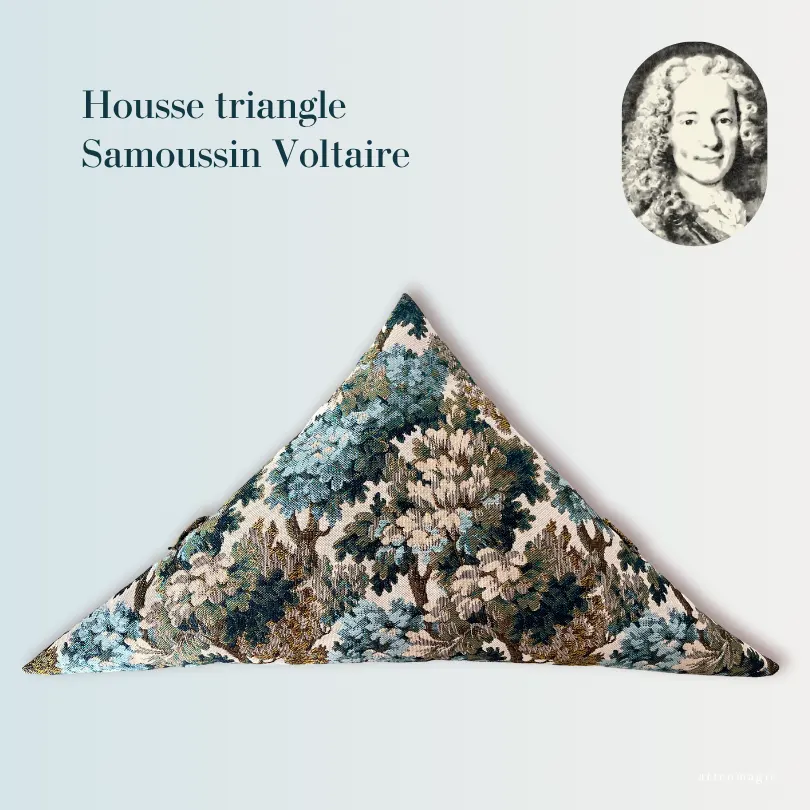 Housse triangle samoussin Voltaire Aricomagic décoration Fertile Made in France