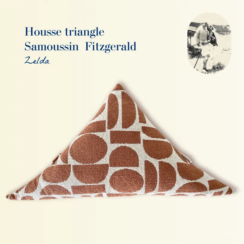 Housse triangle samoussin Zelda Fitzgerald Aricomagic décoration Fertile Made in France