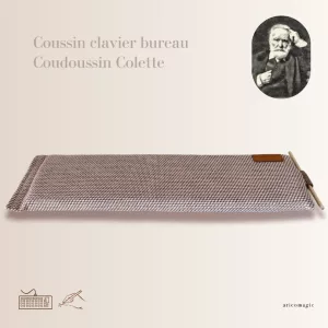 Accessoire bureau design & déco Coudoussin Hugo écriture confort sans douleur coude et avant bras motis jacquard tweedy marron
