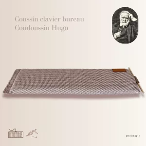 Accessoire bureau design & déco Coudoussin Hugo écriture confort sans douleur coude et avant bras motif jacquard tweedy marron