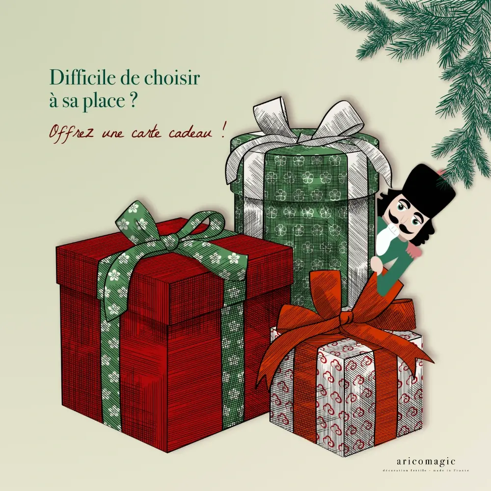Carte cadeau samoussin ou coudoussin Aricomagic Décoration Fertile Made in France