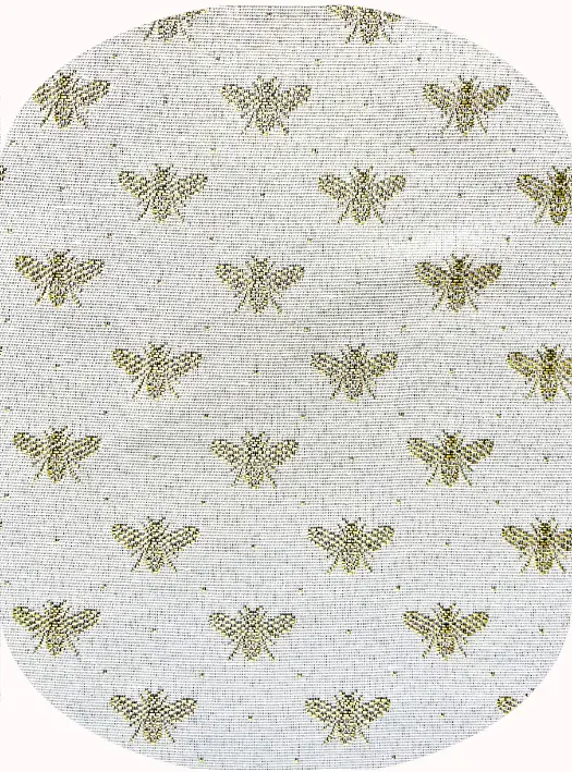 Tissus Jacquard abeille or fabrication française - collection Aricomagic décoration fertile made in France